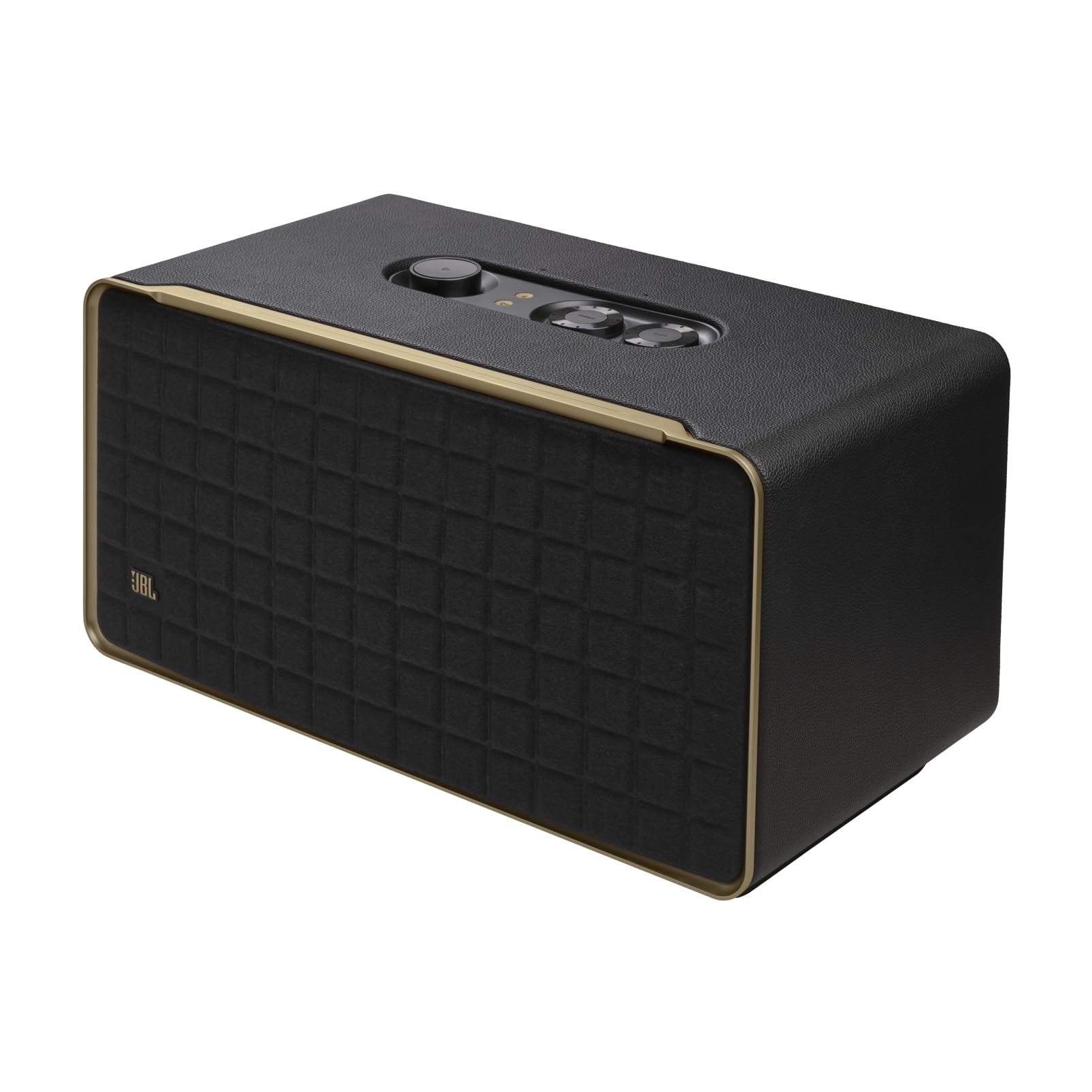 JBL Authentics 500 Enceinte intelligente connectée Hi-fidelity avec WiFi, Bluetooth et assistants vocaux, Dolby Atmos, design rétro, noire