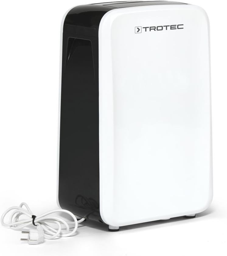 TROTEC TTK 71 E Déshumidificateur d'air, Déshumidificateur Electrique, Déshumidificateur Portable, Absorbeur d'humidité, Déshumidification Max. 24 l/j, pour 50 m² Max., Hygrostat intégré