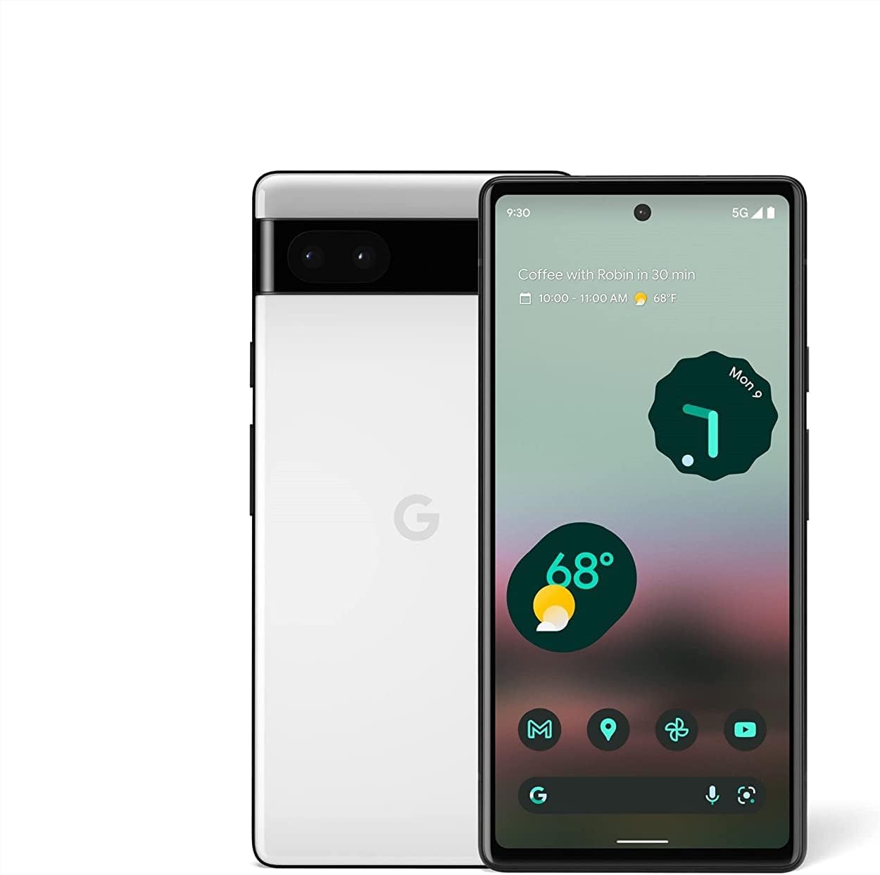 Google Pixel 6a - Smartphone Android 5G débloqué avec appareil photo de 12 Mpx et 24 heures d'autonomie - Galet - Version FR (Reconditionné)