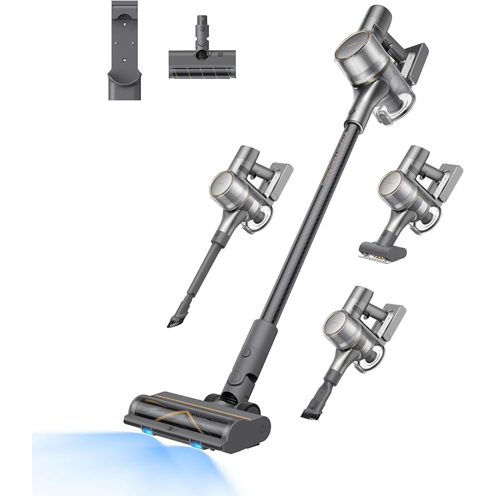 dreame R20 Aspirateur Balai sans Fil puissante de 190AW, Autonomie 90min, Détection de saleté, Affichage LED, Lumières Bleues,Design Anti-emmêlement, Nettoyage de Maison,Poils et Tapis : Cuisine et Maison