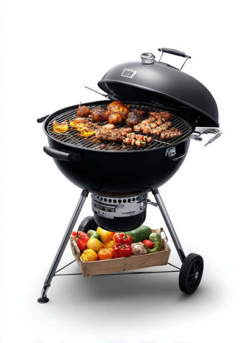 Barbecue à charbon Weber Master-Touch avec couvercle et roues