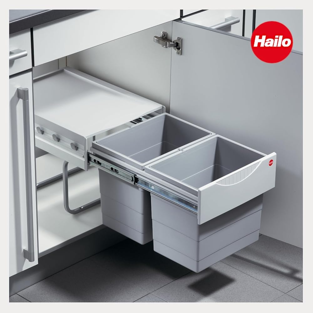 Hailo 3641121 Collecteur de déchets TR Swing 40.2/36 pour armoires de 400 mm de Largeur avec Porte pivotante : Cuisine et Maison