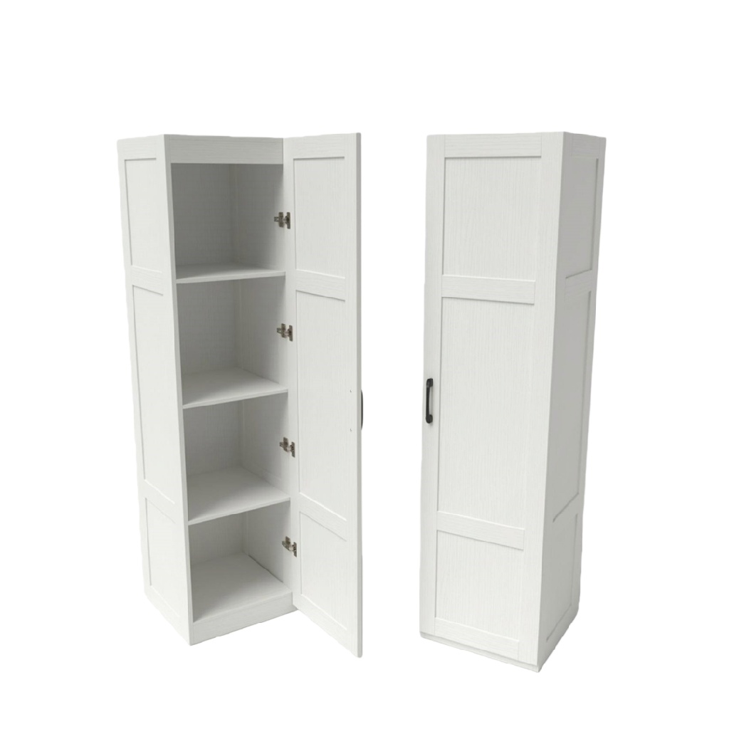 Colonne de rangement blanche à une porte — style classique moderne