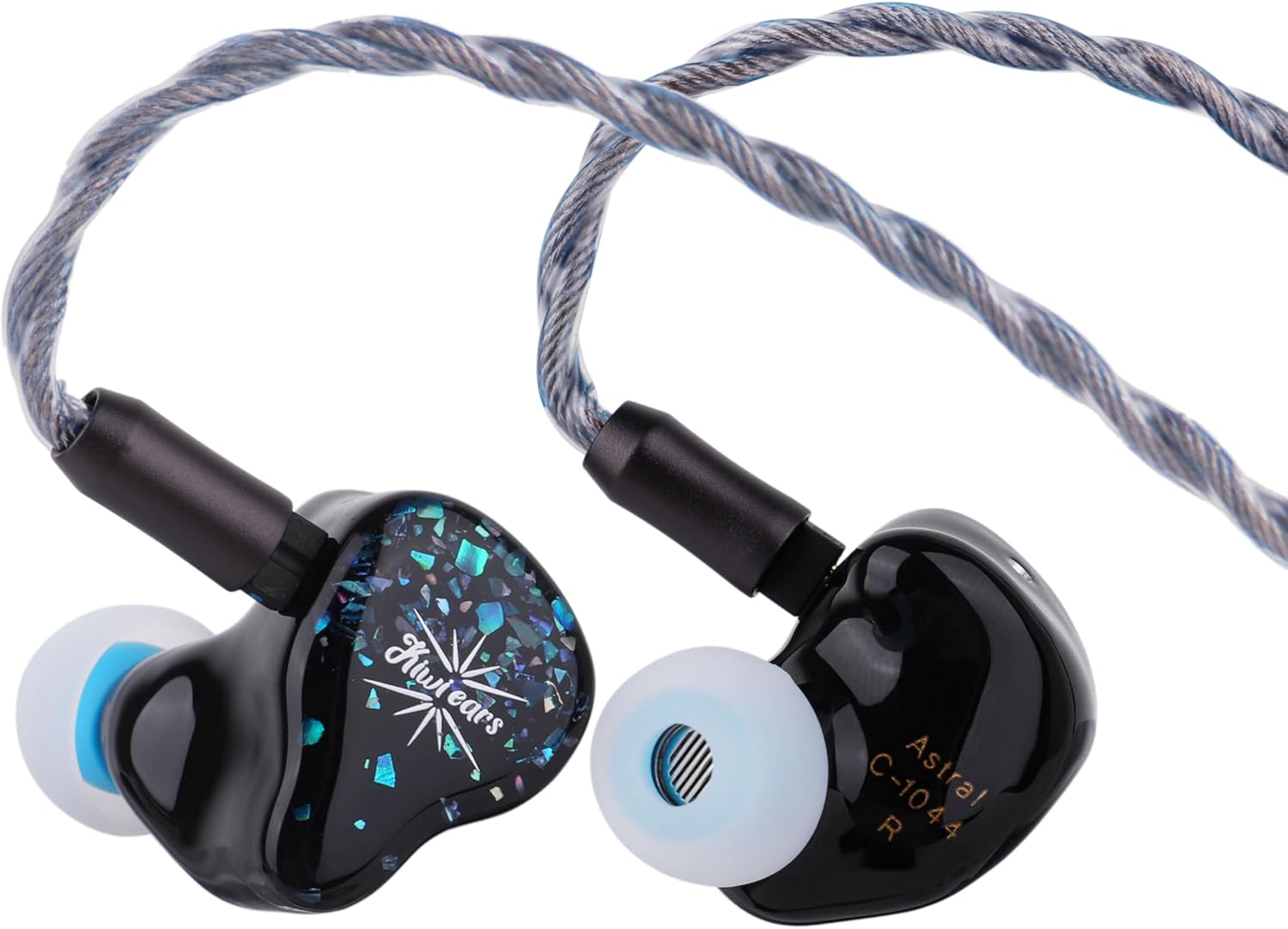 Linsoul Kiwi Ears Astral in-Ear Monitor, Écouteurs câblés 1DD + 6BA, Écouteur HiFi Studio Recording et mélange, IEM de Jeu Portable pour Les ingénieurs musicaux Professionnels audiophiles (Bleu)