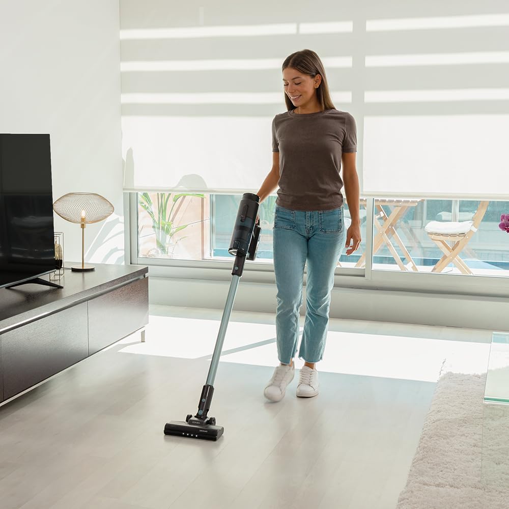 Cecotec Aspirateur Vertical Conga Rockstar 1500 Ray Pure. 215 W, 12 kPa, Batterie Immortal 25,2 V, Autonomie 45 Minutes, 3 en 1, Brosse Mixte, 2 programmes, Cyclone Parallèle, Réservoir 500 ML : Cuisine et Maison