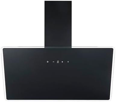 respekta CH112090S   Hotte aspirante à tête libre   90 cm   Écran en verre   Acier inoxydable noir   Fonction extraction et recirculation de l'air   A  , 39 59 dB : Gros électroménager