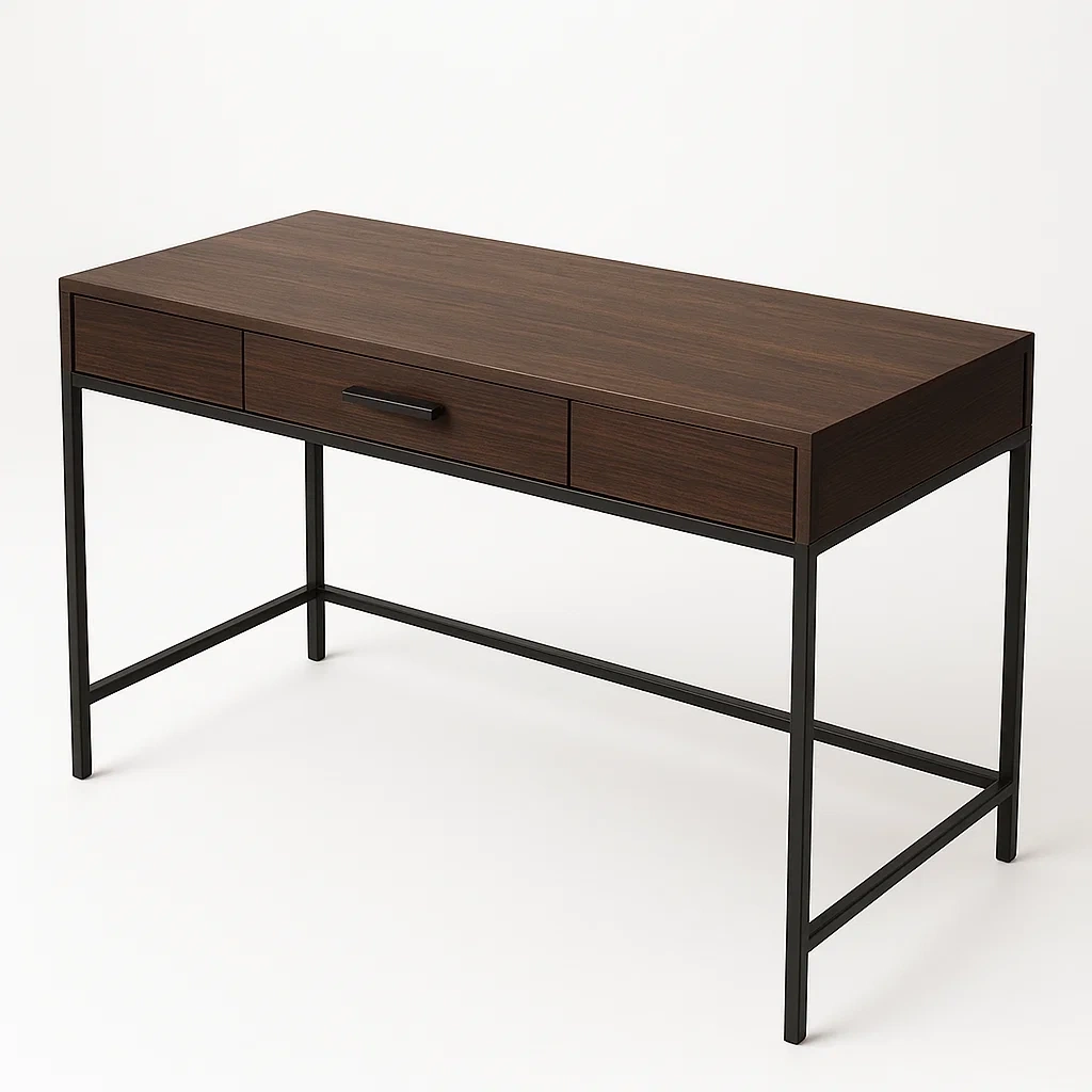 Bureau en bois d’ingénierie avec cadre en métal