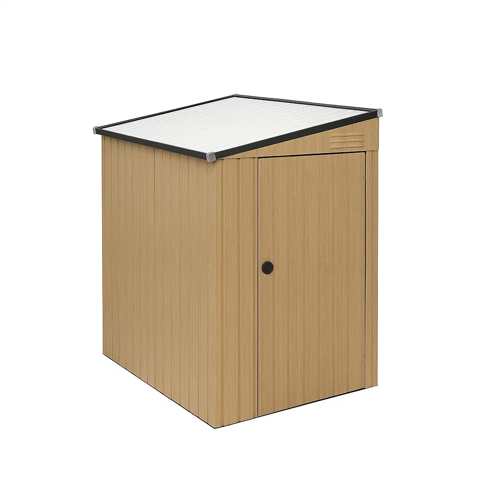 Abri de jardin en acier galvanisé avec toit en polycarbonate