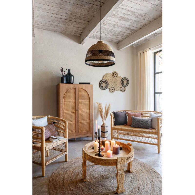 Armoire 2 portes en cannage TIRIA