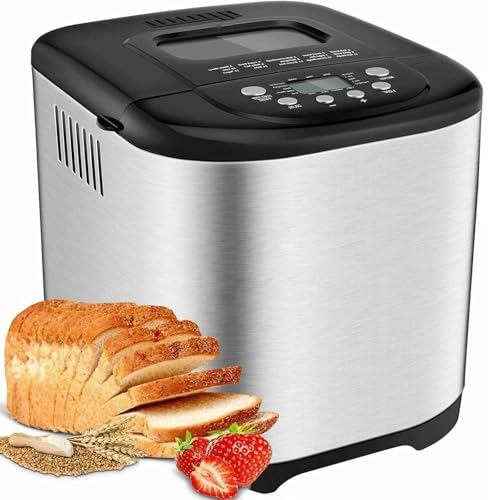 WaaYb Machine à Pain, Fabricants de Pains entièrement automatiques, Acier Incomparable 304, 15 menus prédéfinis et minuterie 15H et 1h Keep au Chaud, gâteau de yogourt à Pain de Pain de Pain de Pain : Cuisine et Maison