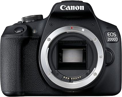 Canon EOS 2000d | Appareil Photo Réflex + (APS-C, 24.1 MP, WiFi, Full HD) + Objectif EF-S 18-55mm f/3,5-5,6 DC III, Noir