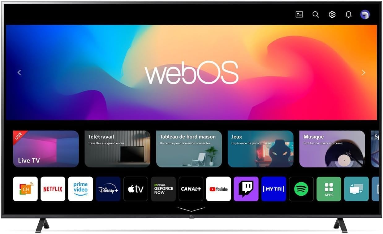 LG TV LED 2024 | 86UR75 | 86 Pouces | UHD | Processeur α5 gen 6 AI 4K