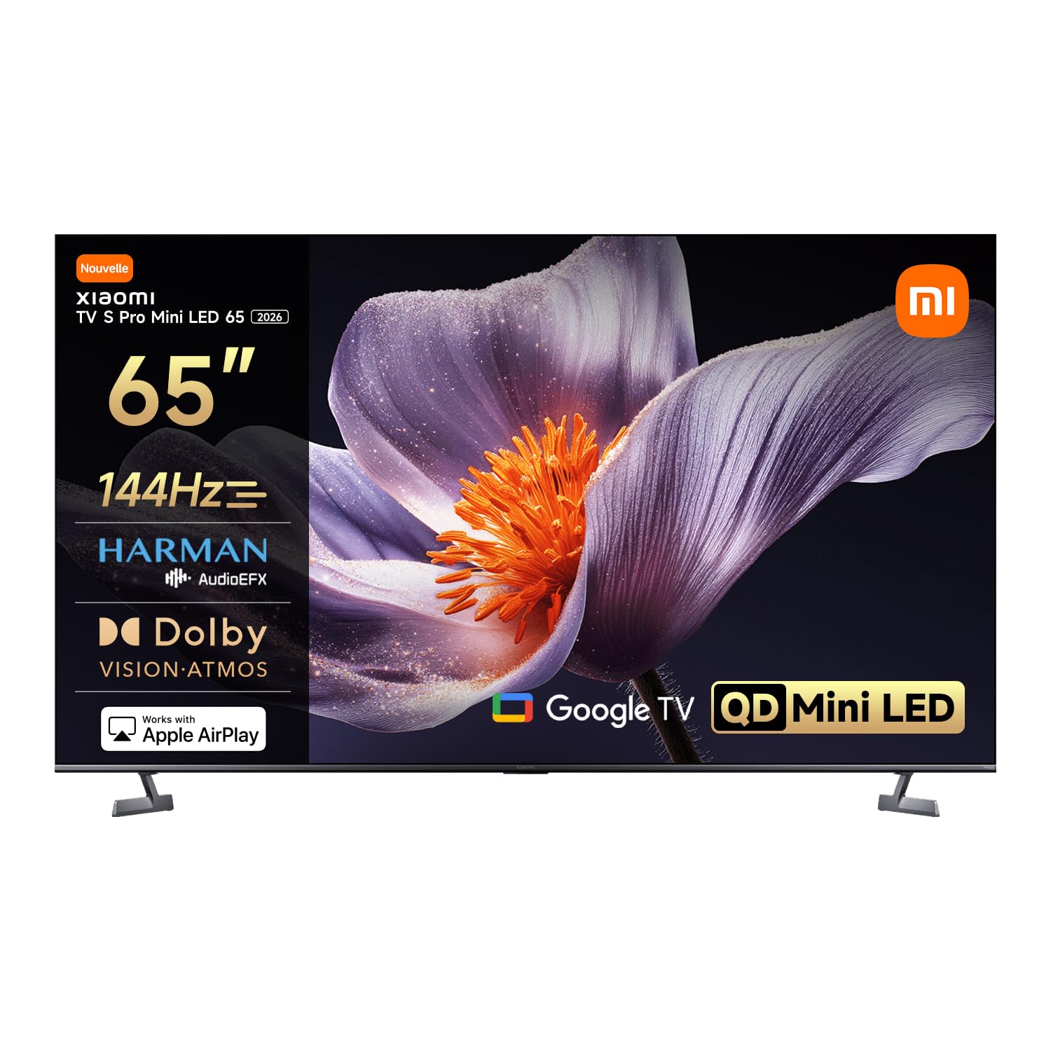 XIAOMI TV S Pro Mini LED 65, Smart TV, Dolby Vision, Dolby Atmos, QLED 4K, 144Hz, Google TV, HDR10+, Triple Tuner, DVB T2, MEMC, DTS-X, Harman AudioEF