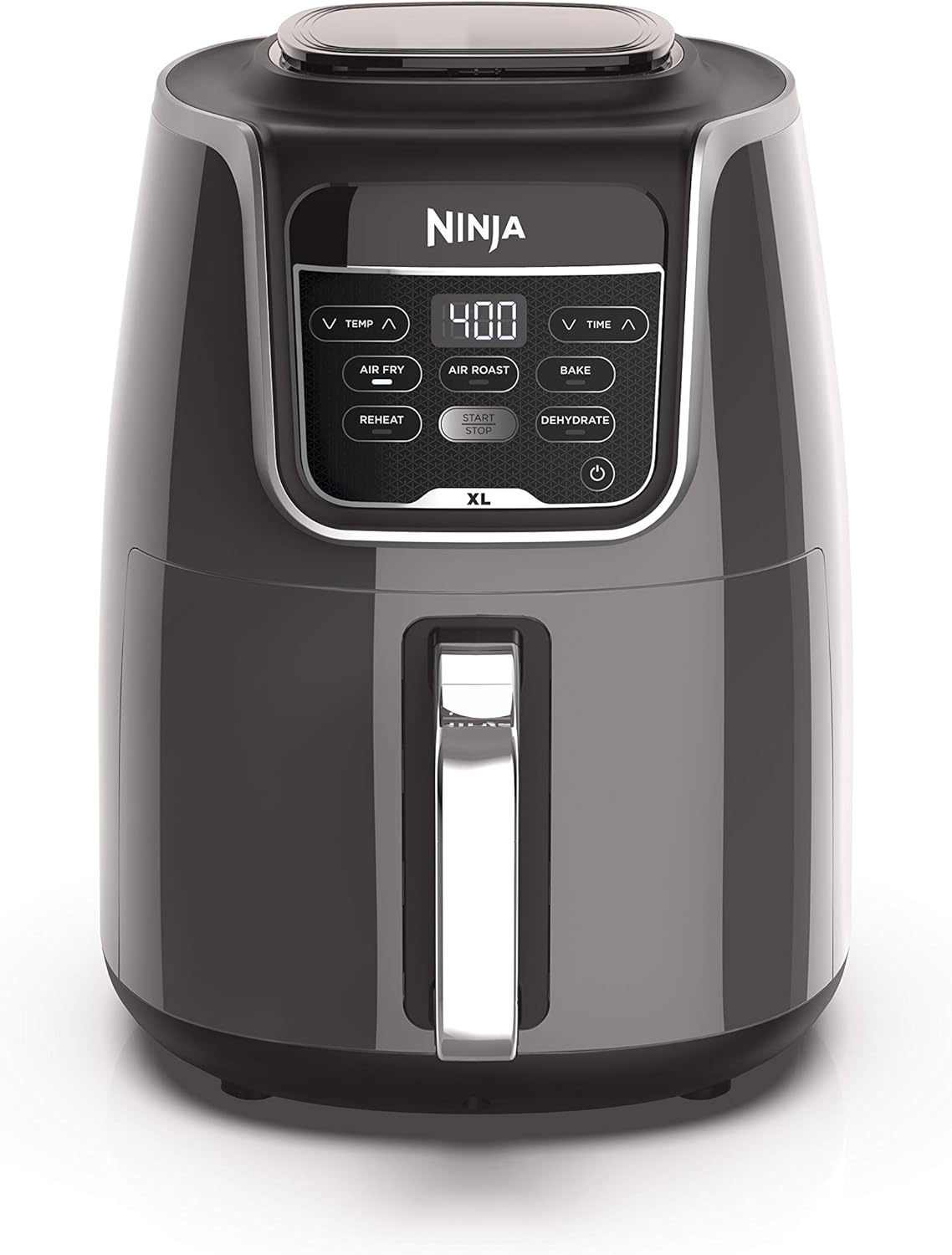 Ninja AF150AMZ Friteuse à air XL d'une capacité de 5,2 l qui peut frire à l'air, rôtir à l'air, cuire, réchauffer et déshydrater, passe au lave-vaisselle, panier antiadhésif, assiette à frire et guide