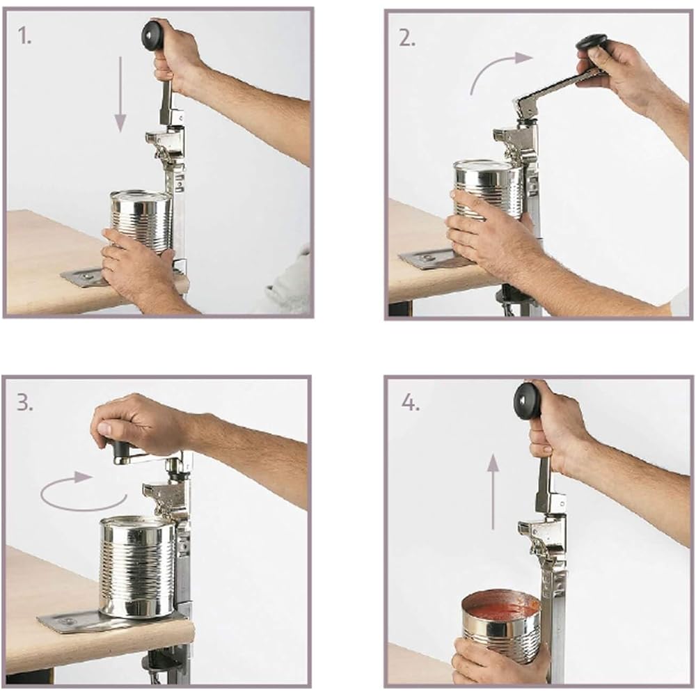 BOJ (01118) Ouvre-boîtes de table modèle JFA avec la certification NSF (Acier Inox) Heavy Duty : Cuisine et Maison