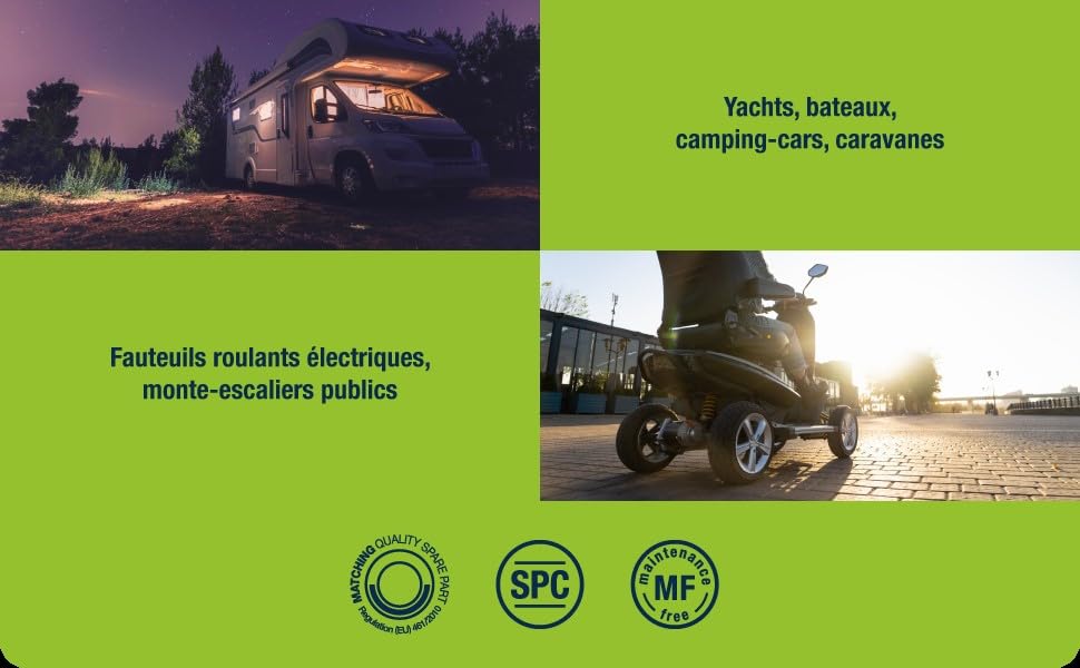 Batterie Camping Car 12V 140 Ah - Batterie Voiture - AGM 12v - Batterie Decharge Lente Protégée Contre les Vibrations et les Chocs