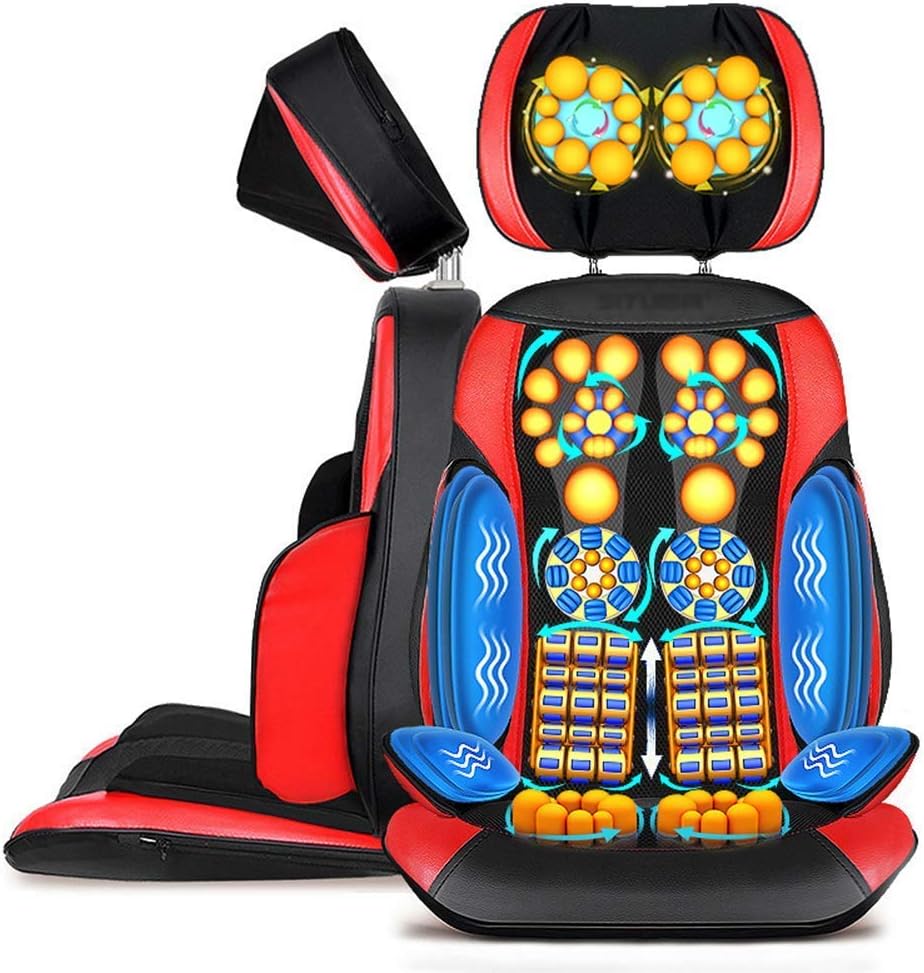 YU Massting Massage du Dos Coussin Siège de Massage Fauteuil Massant avec Fonction Chauffante pour Entier Cou Nuque Dos Coussin de Massage électrique