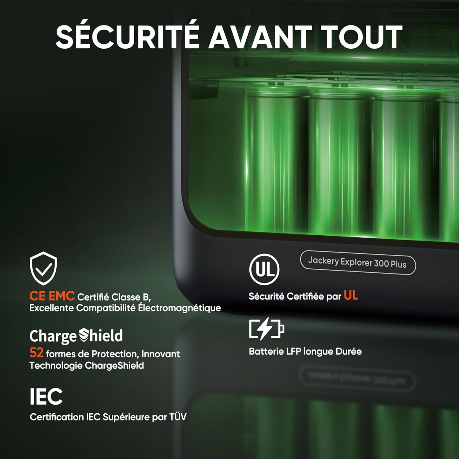 Générateur Électrique Solaire Jackery Explorer 300 Plus avec 40W Mini Panneau Solaire, 288Wh/300W Batterie LFP avec 3000 Cycles, Station d’Énergie Portable pour Camping-cars, Excursion, Voyage