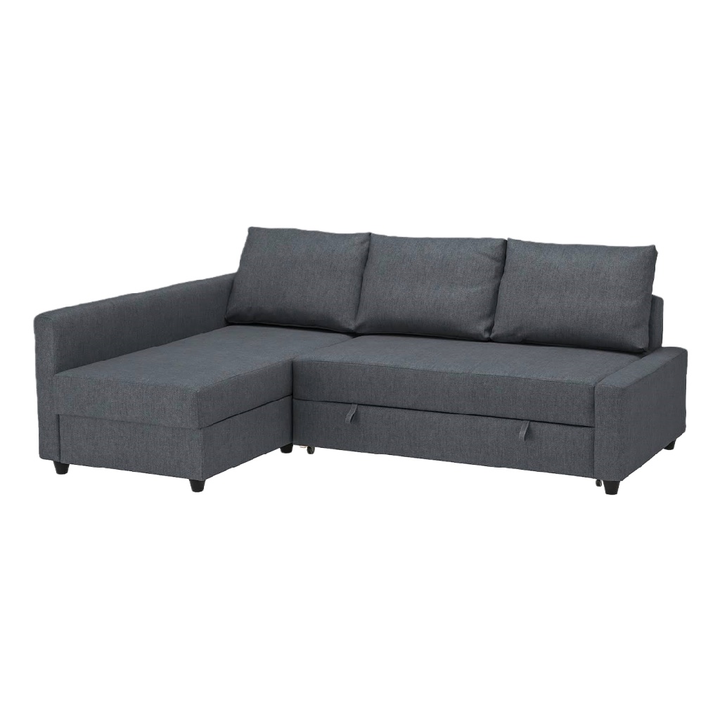 Canapé d’angle convertible avec espace de rangement en tissu gris foncé