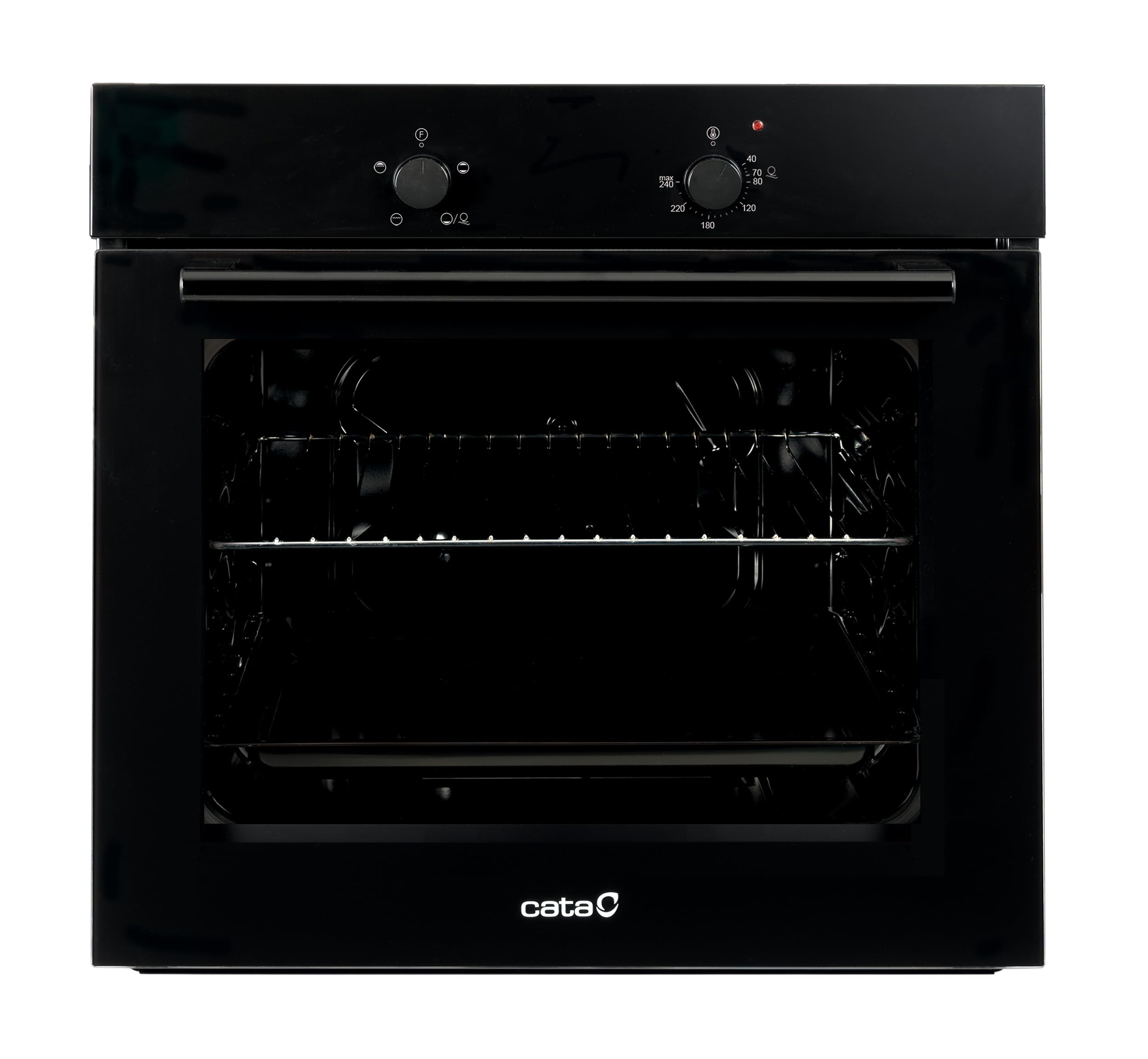 Cata Four statique SES 6004 BK 4 fonctions porte panoramique Full Glass Nettoyage AquaSmart Éclairage intérieur Largeur 60 cm Grande capacité 62 L Écl