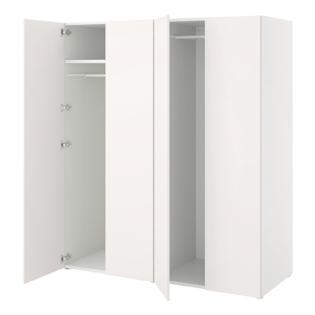 Armoire simple en blanc avec grande capacité de rangement, marque : xxxxx