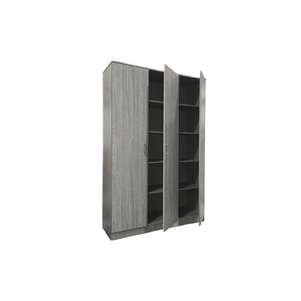 Armoire à Rayonnages en Bois Gris