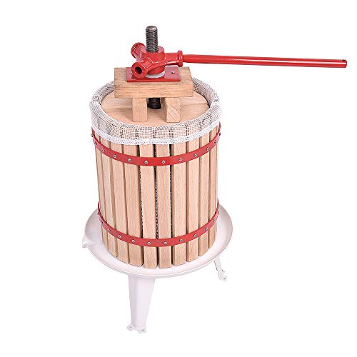 Froadp Manuel Pressoir à Fruit, Broyeuse à Fruits avec Bois Compressés et Filets de Pressage, Presse à Fruits de Table Hydraulique Extracteur pour Jus Vin Raisin Cidre pressé, Volume 18L : Cuisine et Maison