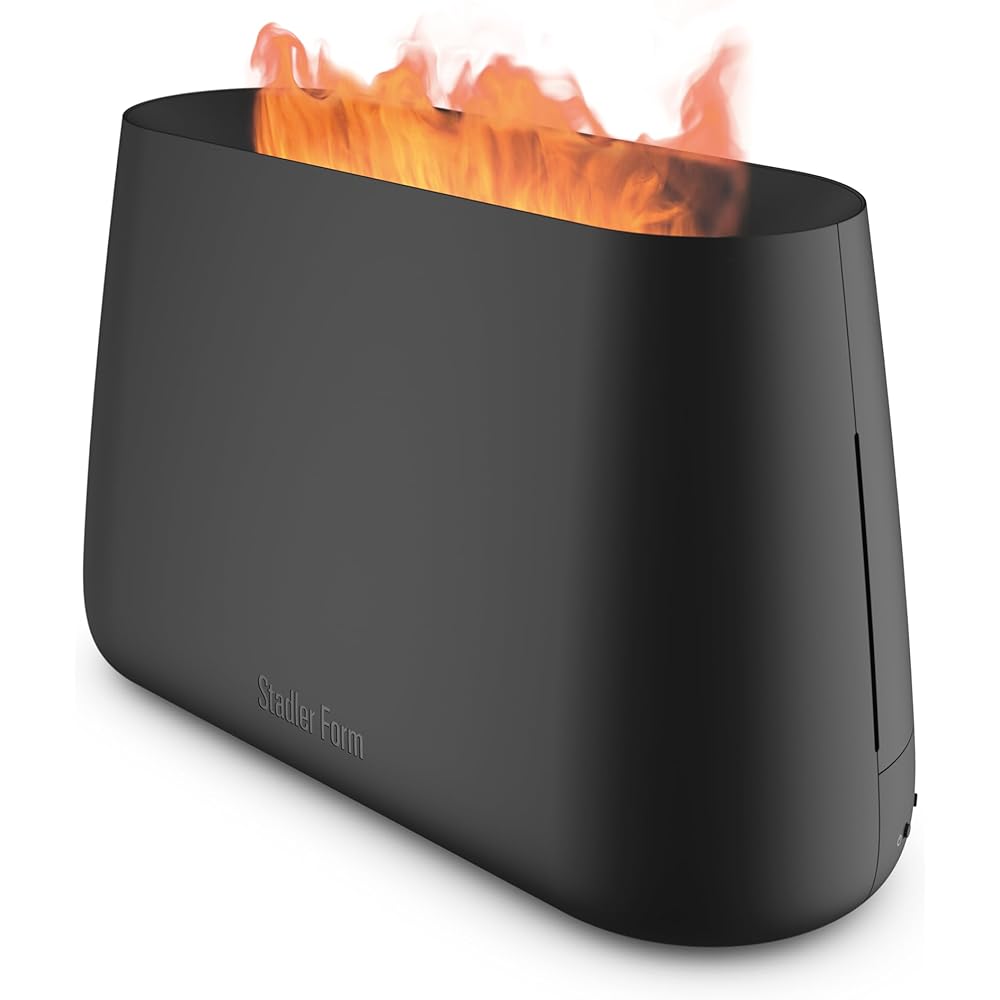 Humidificateur et diffuseur d’arômes Ben de Stadler Form. Humidificateur à ultrasons pour pièces jusqu’à 25m2, avec effet feu ouvert, noir : Cuisine et Maison