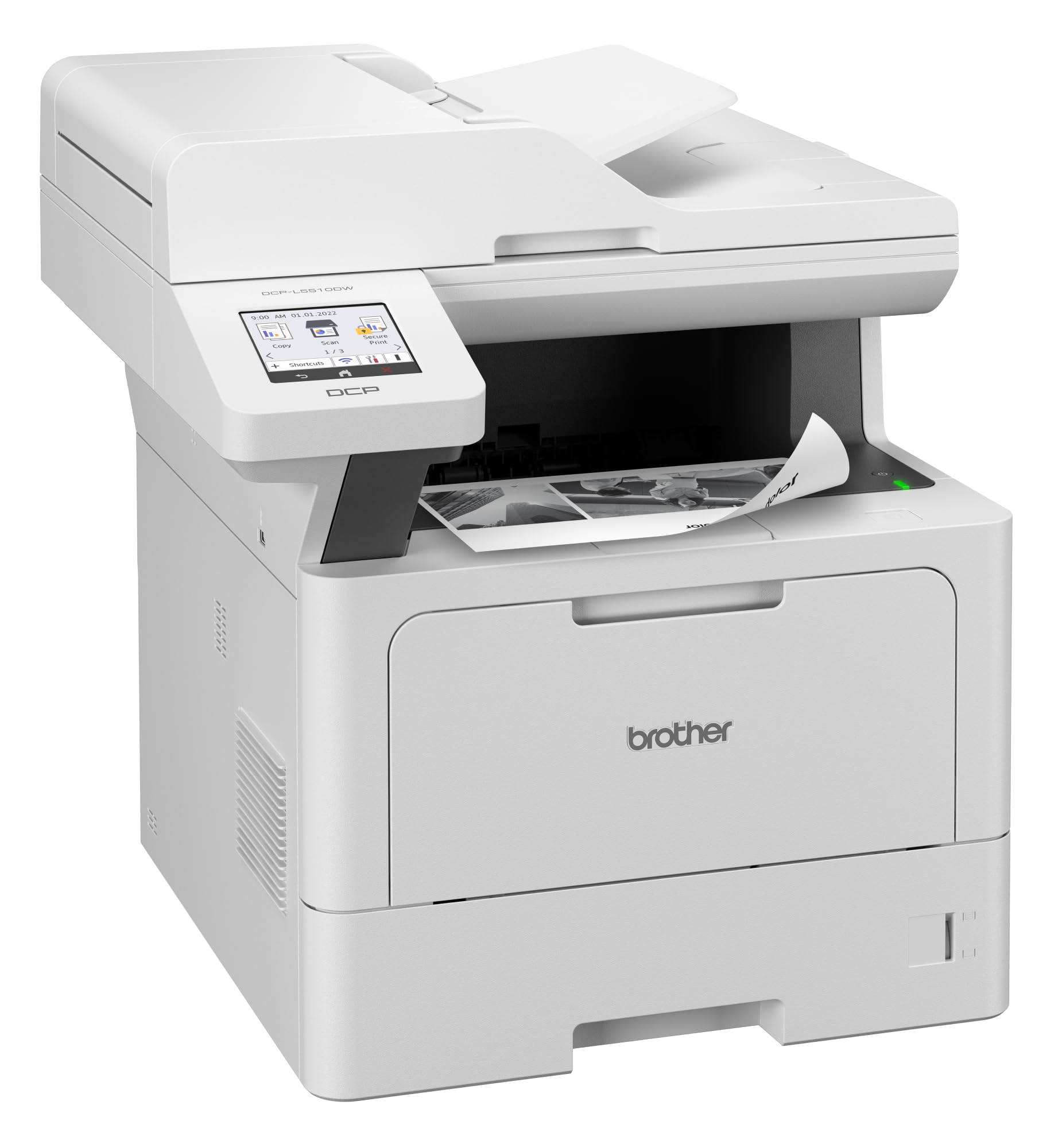 Brother DCP-L5510DW Imprimante Multifonction Laser Monochrome 3-en-1 Professionnelle - WiFi, USB, Ethernet - Impression jusqu'à 48 Pages par Minute