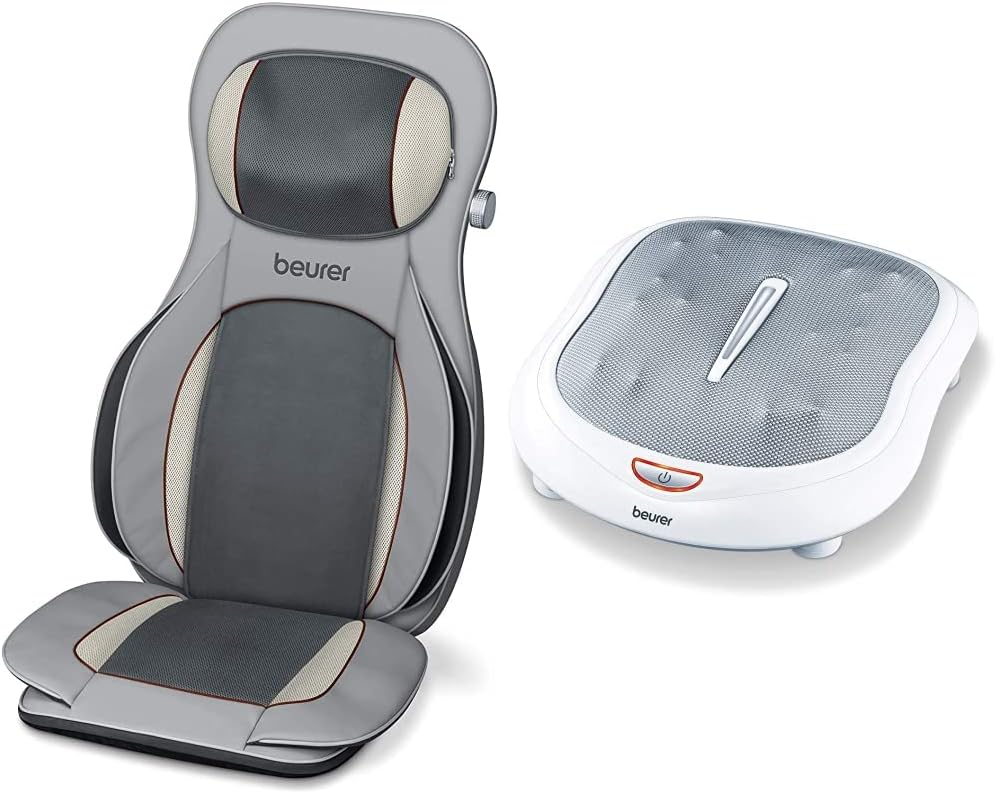 Housse de siège MG 320 HD 3 en 1 de Beurer | Massage Shiatsu, massage par compression d’air et massage ponctuel | Parfait pour un massage cervical, de dos et de jambes | Avec fonction de chauffage