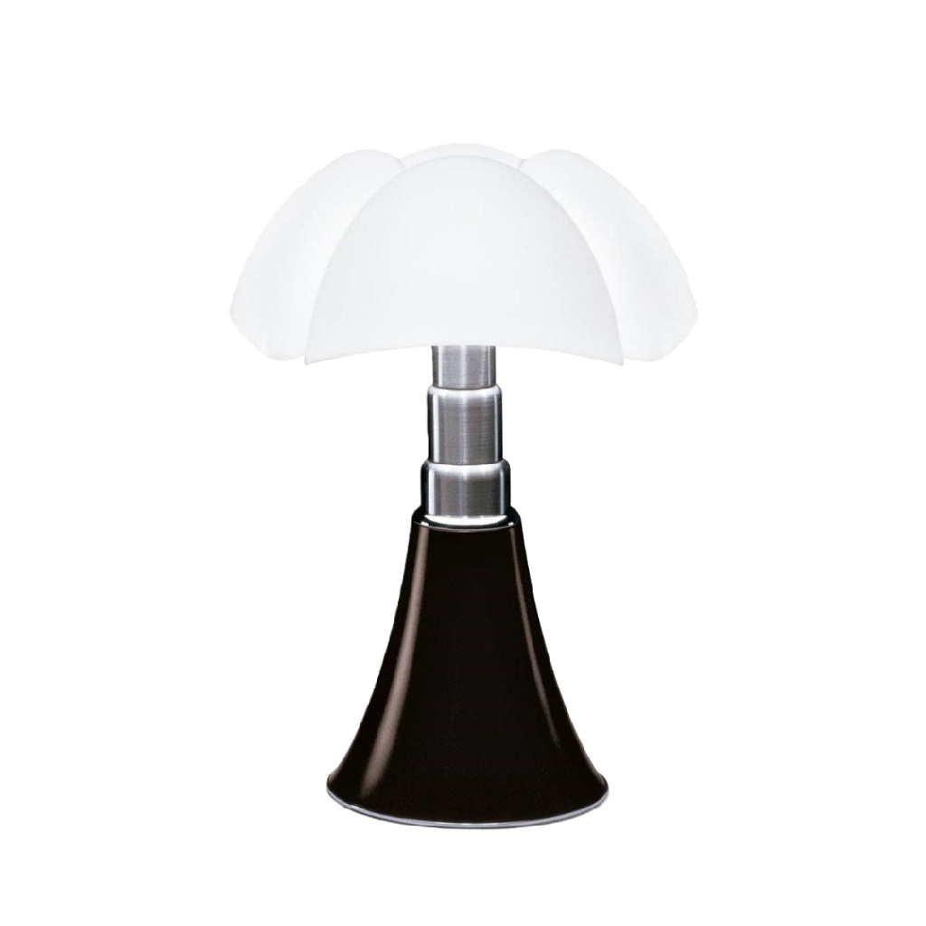 Lampe de table design moderne avec base noire et abat-jour acrylique