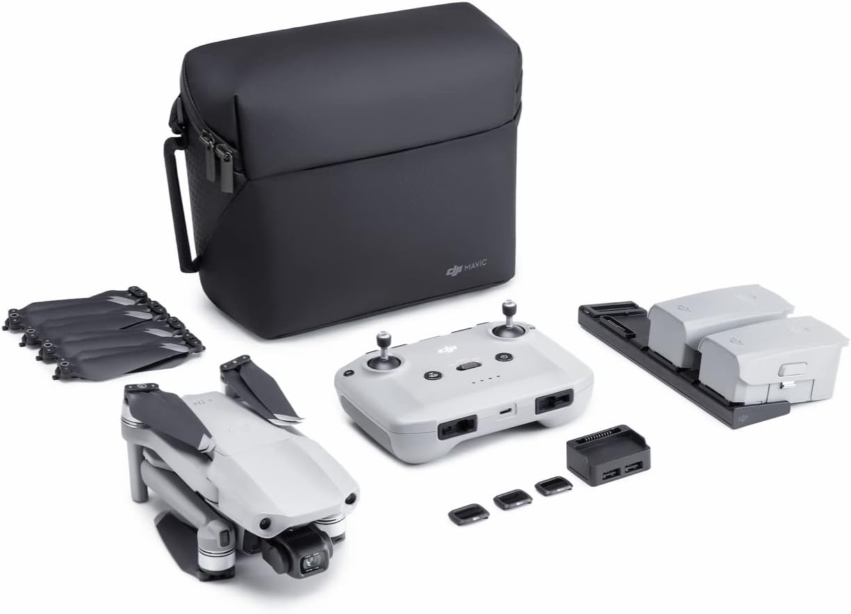 DJI Mavic Air 2 Fly More Combo (EU) + Care Refresh (Auto-activated) - Drone, Caméra 48MP 4K, Stabilisateur 3 Axes, DJI Care Service de Remplacement Automatiquement Activé