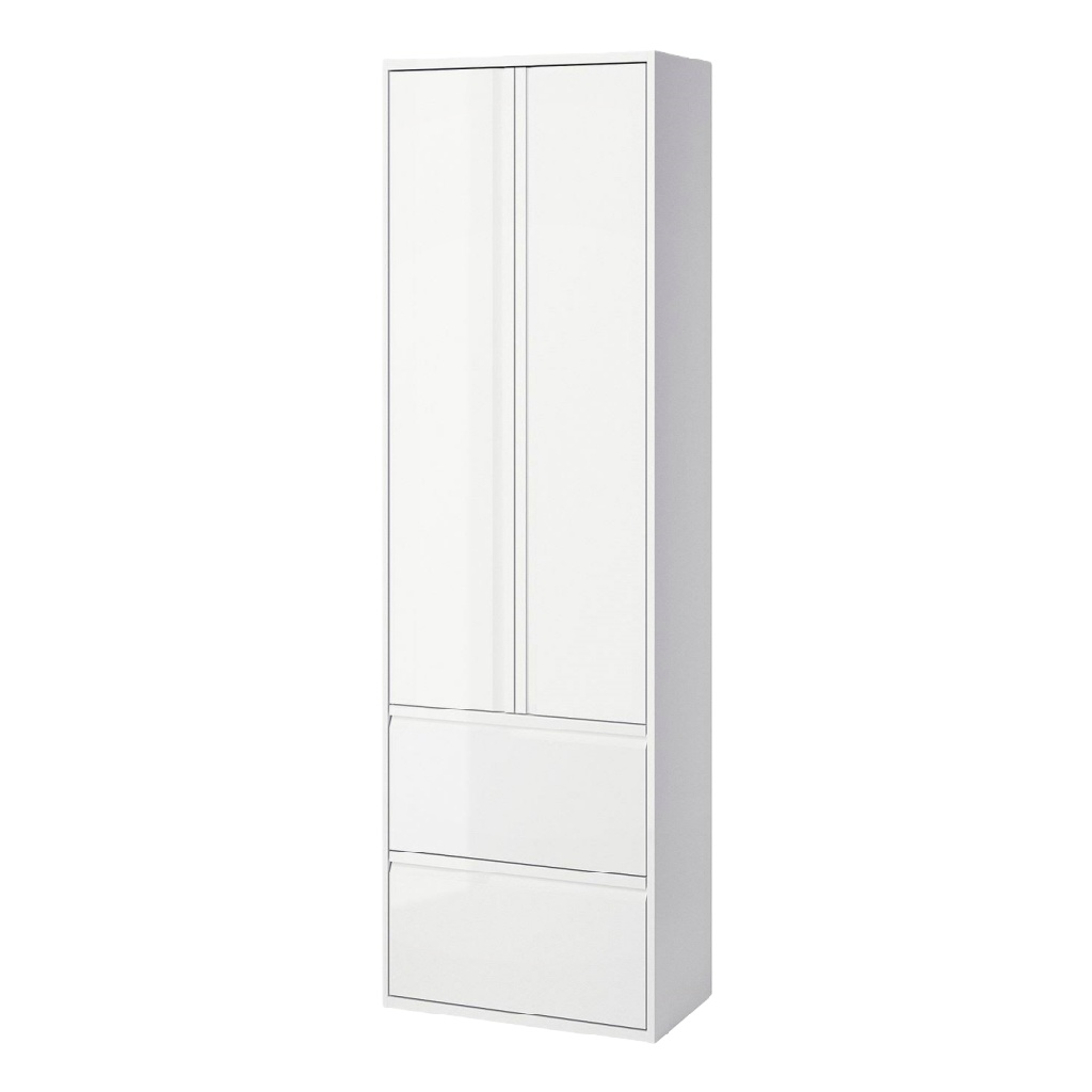 Armoire 2 portes et 2 tiroirs, blanc