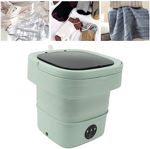 Petite Machine à Laver Portable, Lave Linge Multifonctionnel de Grande Capacité, Machine à Laver Pliable avec Essorage Doux pour Le Dortoir Le Camping Le (Green) : Gros électroménager