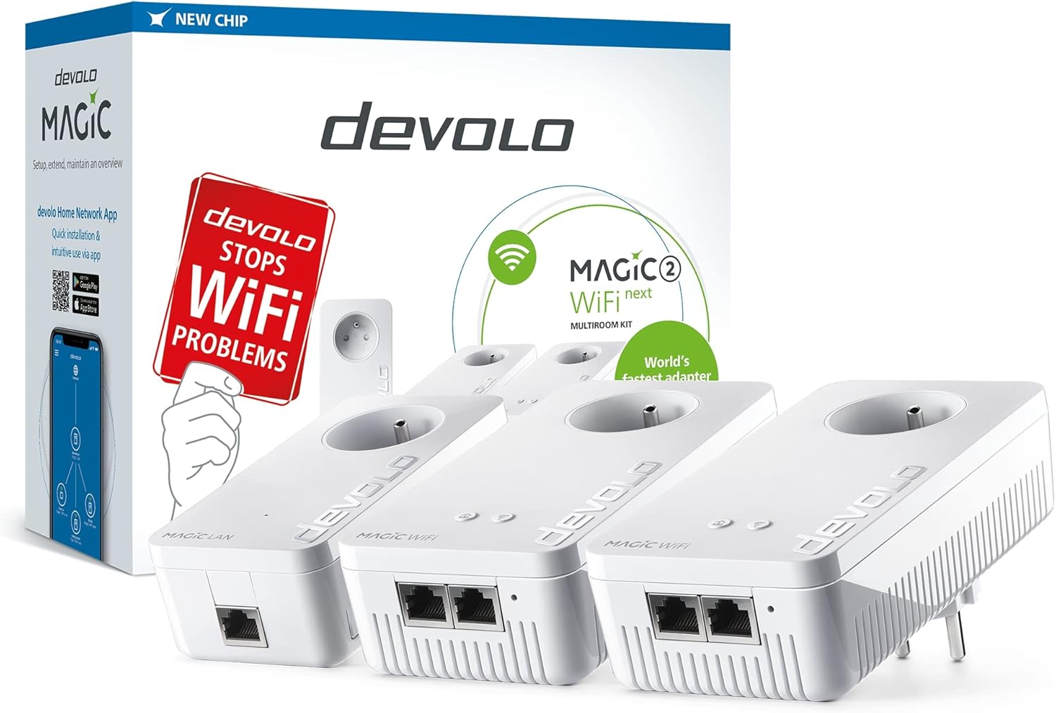 Devolo Magic 2 WiFi Next Multiroom Kit 1200 Mbit/s Ethernet/LAN Blanc 3 pièce(s)