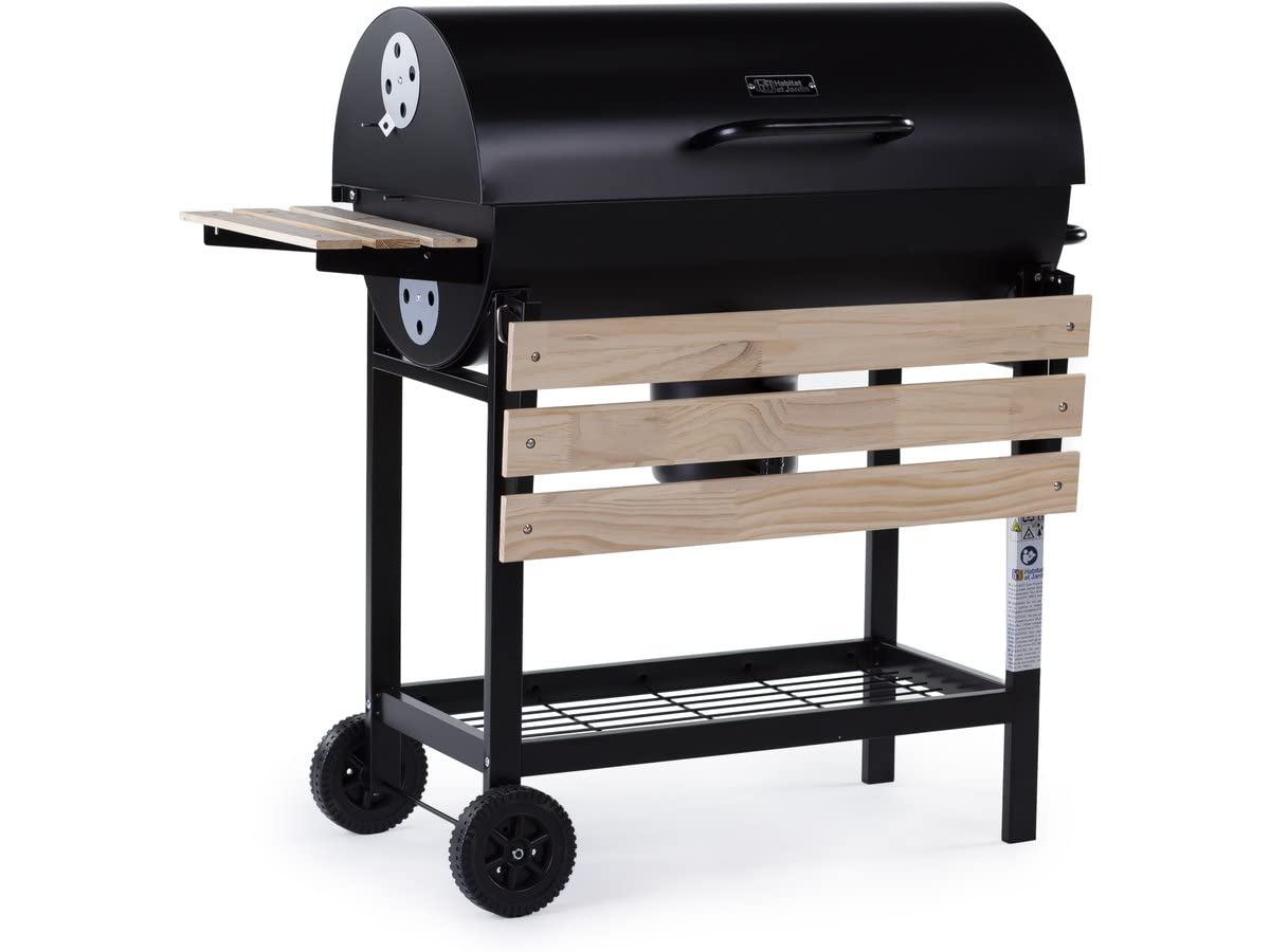Barbecue charbon de bois « King » – 95 x 63 x 105 cm – Noir