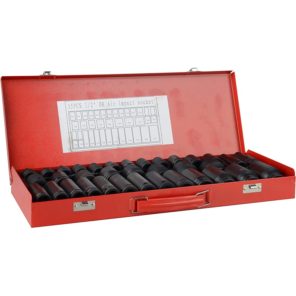 Lot de 35 douilles à choc 1/2