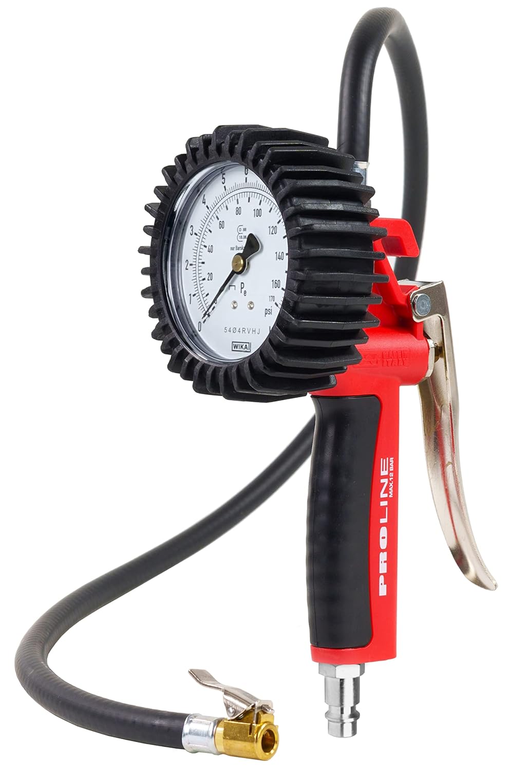 : GAV Pistolet Gonfleur Pneus Voiture et Camion avec Manometre Pression Pneu WIKA 80mm - Homologué