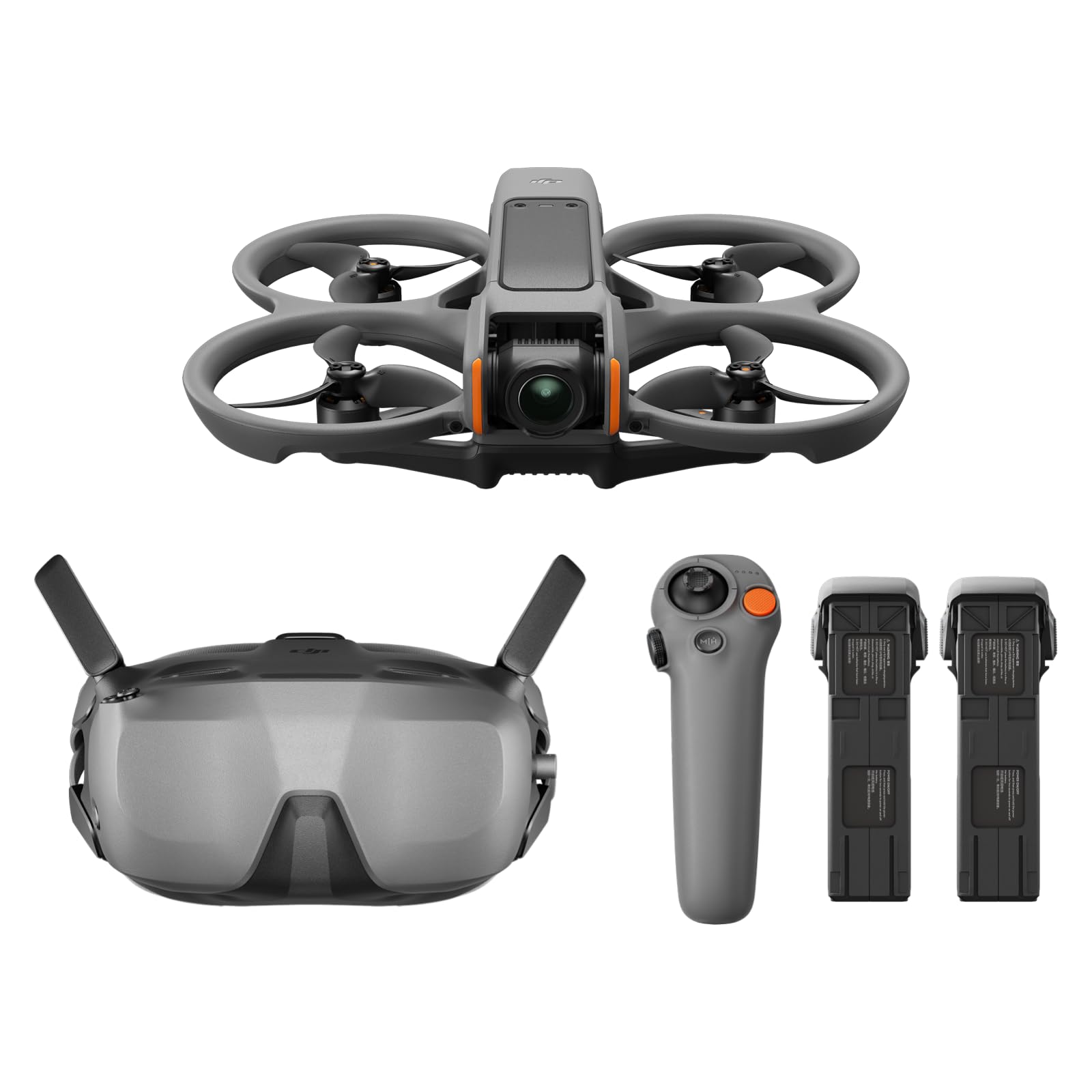 Bundle Fly Smart DJI Avata 2 (trois batteries), drone FPV avec caméra 4K, expérience immersive, protection d’hélice intégrée, FOV de 155°, drone camér