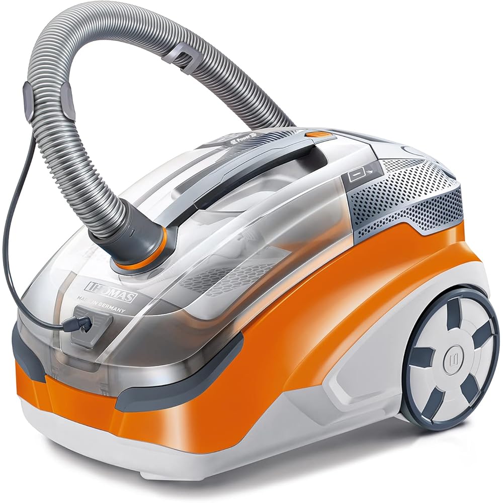 THOMAS AQUA + PET & Family Aspirateur aquafilter: élimine rapidement les poils d'animaux et odeurs animales, Orange/Gris : Cuisine et Maison
