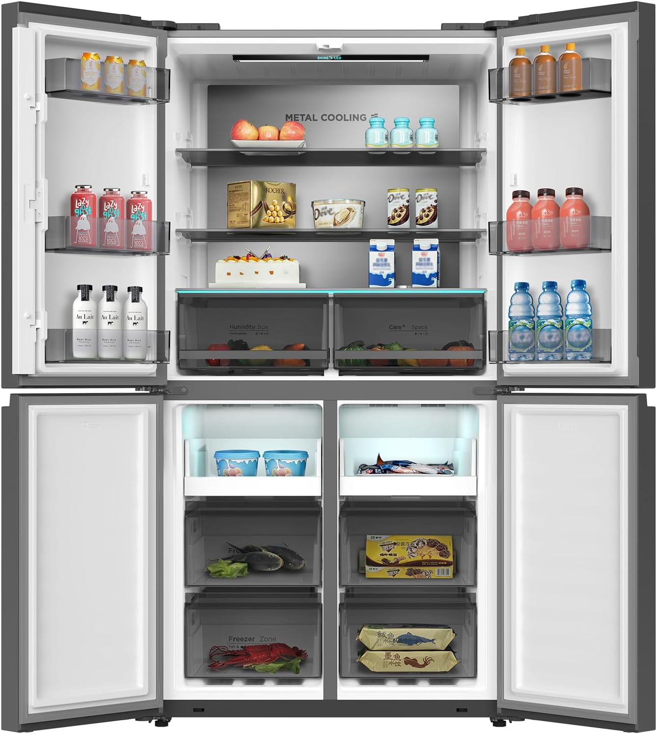 Réfrigérateur américain multi-portes CHIQ CCD503NEIBE, 503 litres