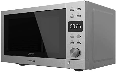 Cecotec Micro ondes numériques sans plaque GrandHeat 2010 Flatbed Steel. Puissance 700 W, Capacité 20 Litres, Grille 900 Watt, 9 Fonctions préréglées, Démarrage rapide, Nettoyage facile. : Cuisine et Maison