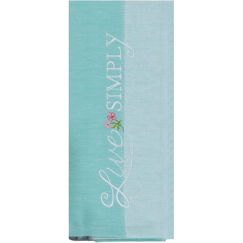 Kay Dee Designs Live Simply Torchon brodé 18 x 28 cm : Cuisine et Maison