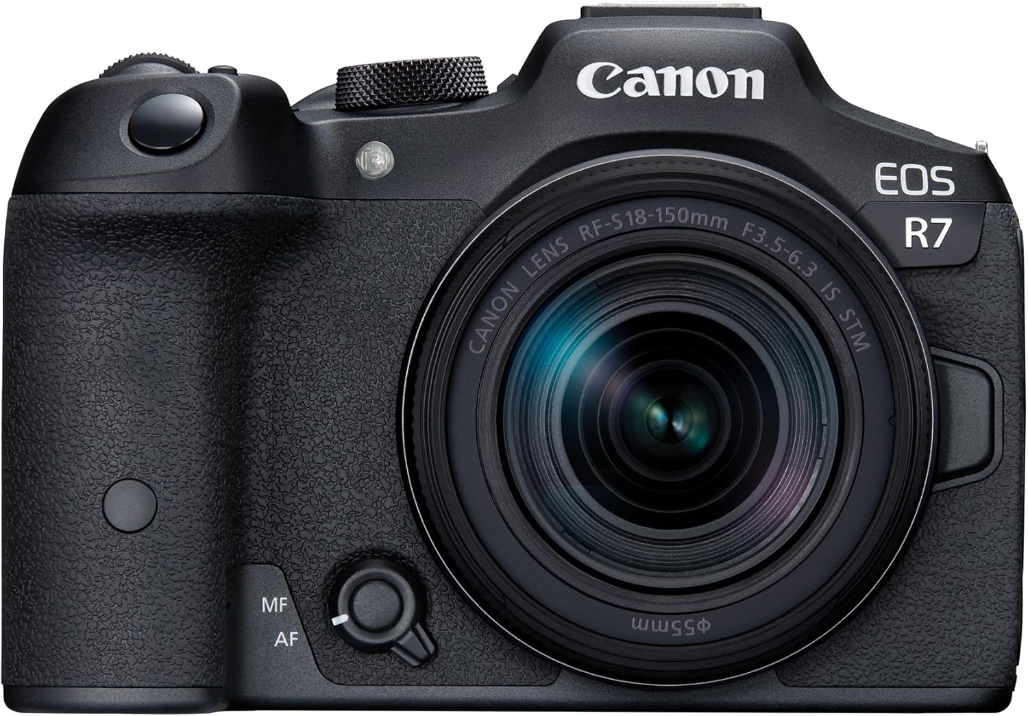 Canon EOS R7 Appareil Photo avec Objectif RF-S 18-150mm F3.5-6.3 is STM, Appareil Photo Hybride, AF CMOS Dual Pixel II, Enregistrement Vidéo 4K 60p, Prise de Vue en Continu, Bluetooth, Wi-FI, WLAN