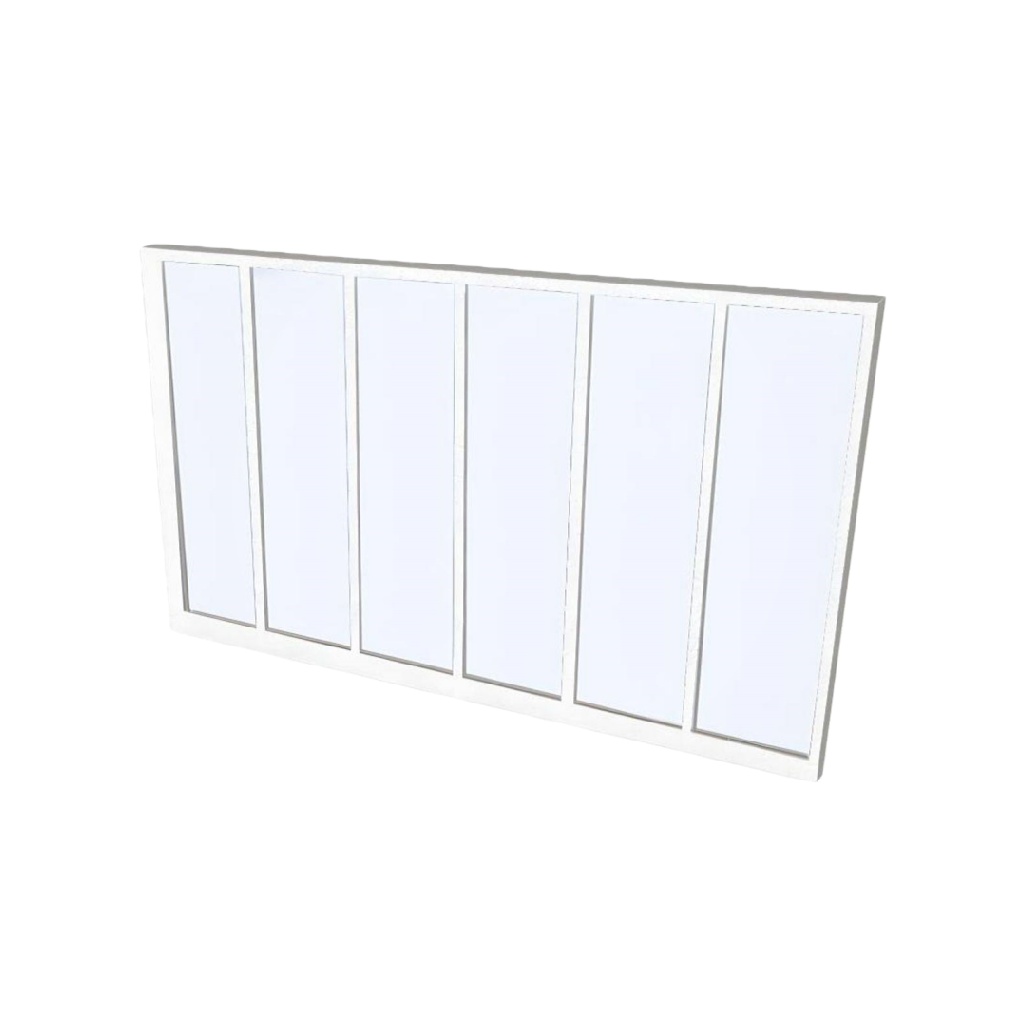 Panneau cloison vitré à montants blancs – verre acrylique, 180 x 90 cm