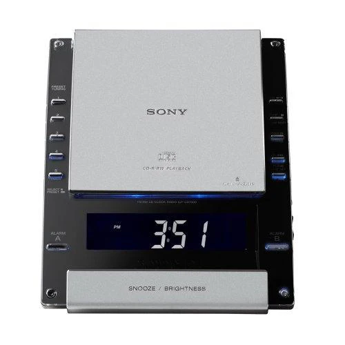 Sony Icfcd7000blk Fm/Am/Mp3 Cd Clock Radio (Black)
