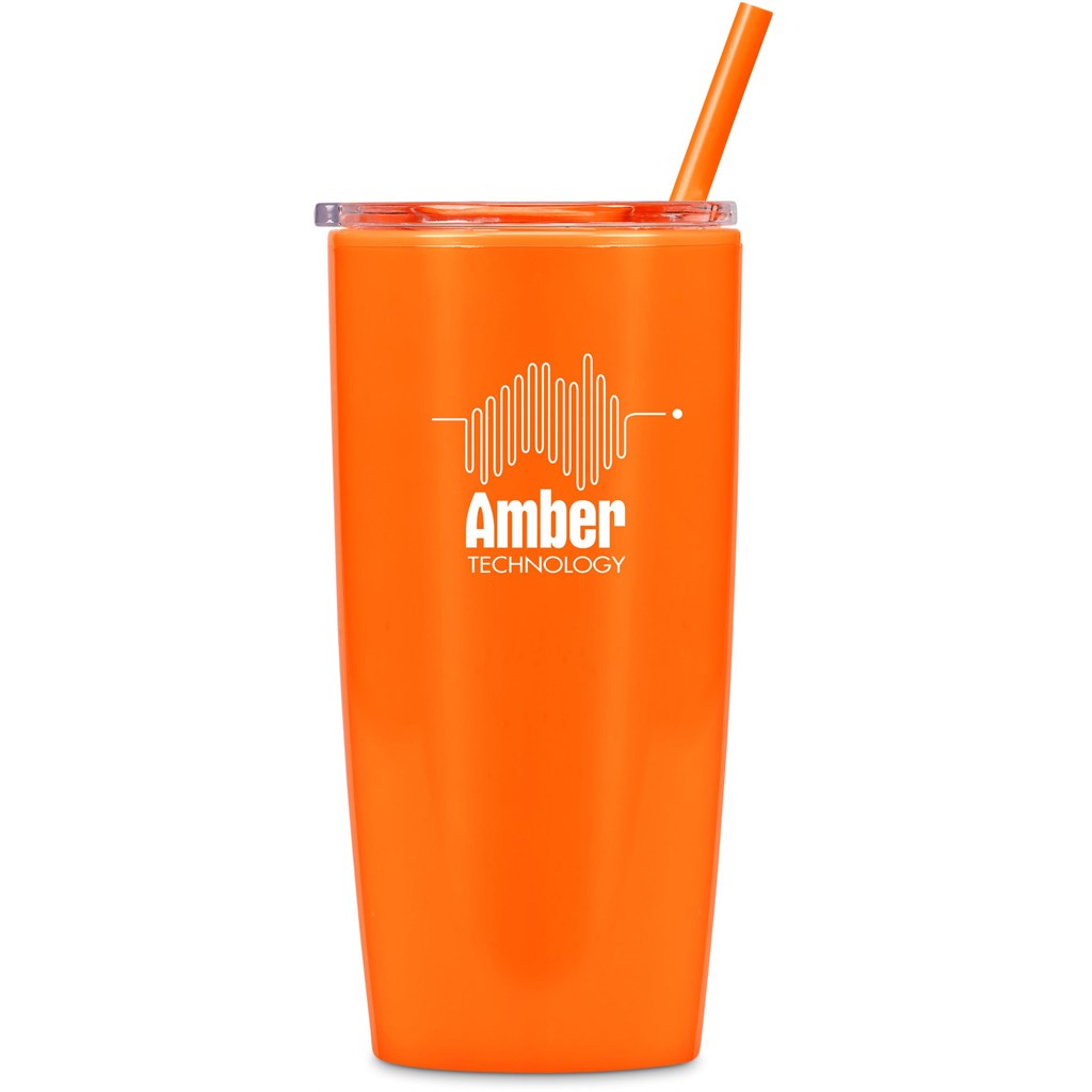 Altitude Daytona Plastic 2-in-1 Double-Wall Tumbler & Straw �C 600ml
