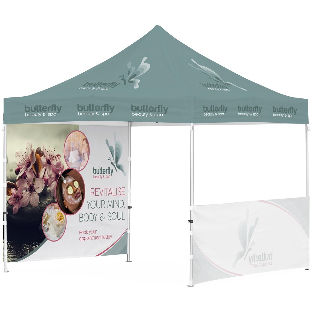 Ovation Sublimated Gazebo 3m X 3m �C 1 Half-Wall Skin �C 1 Full-Wall Skin