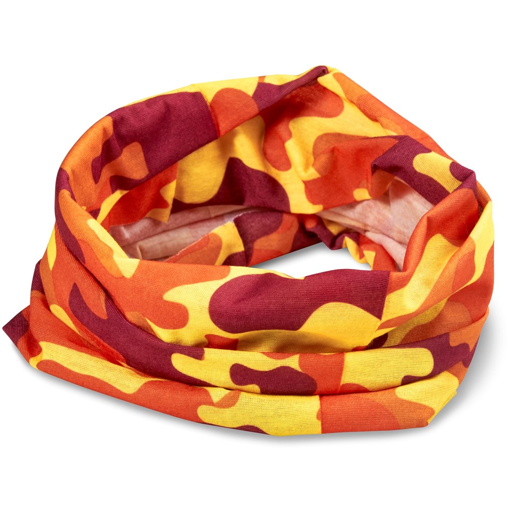 Adults Camo Flexi Tubular Bandana �C Orange