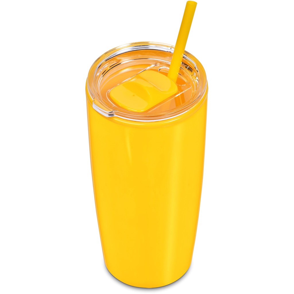 Altitude Daytona Plastic 2-in-1 Double-Wall Tumbler & Straw �C 600ml